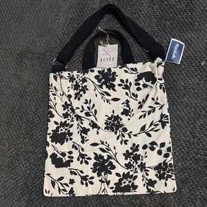 NWT Floral Black and White Tote by Earthbound